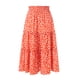 thumbnail image 1 of VISgogo Falda para Mujer, Floral/Punto/Estampado de Leopardo Volante Dobladillo Cintura Alta Falda Midi Femenina con Bolsillos Laterales VISgogo moda, 1 of 9