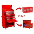 thumbnail image 3 of Rolling Tool Chest, 8 Drawer High Capacity Rooling Tool Box Organizer with Large Storage Cabinet, for  Garage Workshop, Red, 3 of 10