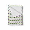 thumbnail image 2 of Mardi Gras Soft Flannel Fleece Throw Blanket, Fleur De Lis in Mardi Gras Carnival Colors Festival Pattern, Cozy Plush for Indoor and Outdoor Use, 50" x 70", Green Yellow Purple, by Ambesonne, 2 of 6