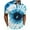 A091-Blue, variant on POTETI Mens Polo Shirts Short Sleeve Collared Casual Shirts Tie Dye Loose Quarter Zip Tops