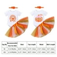 thumbnail image 4 of IBTOM CASTLE Toddler Baby Girls Pumpkin 1st Birthday Outfit Halloween Princess Romper + Tutu Skirt + Headband Clothes Set for Cake Smash Photo Shoot 12-18 Months Pumpkin One, 4 of 8