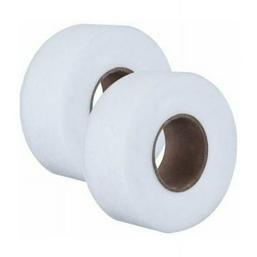 Hemming Tape for Seamless Crafts, Extra Wide No Sew Iron-On Adhesive Fabric Fusing Strip, 2 Pieces Heavy Duty Adhesive for Repairing Thick Garments and Fabrics, 70 Yards White