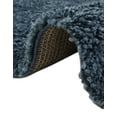 thumbnail image 7 of Unique Loom Davos Shag Collection Area Rug - Solid (6' 1" Round Marine Blue), 7 of 7