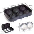 thumbnail image 2 of Gustave Ice Cube Trays Silicone (Pack of 2), Large 4 Cavity Sphere Ice Cube Molds with Funnel, for Whiskey and Cocktails & Bourbon, Reusable and BPA Free "4 Cavity", 2 of 11