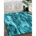 thumbnail image 3 of Ahgly Company Machine Washable Indoor Square Transitional Dark Cyan Green Area Rugs, 6' Square, 3 of 7
