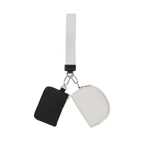 GASTROPOD Mini Zip Around Wristlet Wallet Detachable Dual Pouch Portable for Women Keychain Small Wallet for Men