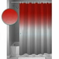 thumbnail image 4 of Red Gray Ombre Waterproof Fabric Shower Curtain, Modern Gradient Abstract Art Shower Curtain for Bathroom Curtains Bathtubs Hotel Washable Shower Curtains with 12 Hooks Stall 54x78in, 4 of 6