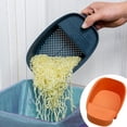 thumbnail image 4 of Canasta colador de coladores de fregadero, cestas de drenaje de malla colgantes de plástico multifunción para colador de alimentos de desecho de naranja perfecl Colador fregadero, 4 of 7