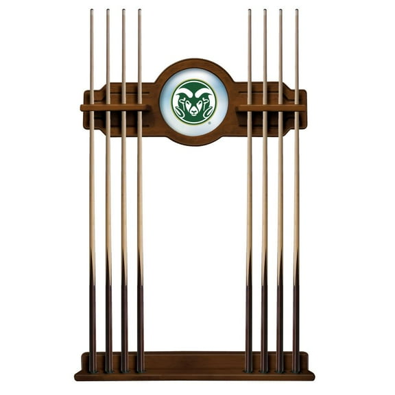 Colorado State University Solid Wood Cue Rack with a Chardonnay Finish