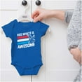 thumbnail image 5 of Red White Awesome American Patriot Romper Boys or Girls Infant Baby Brisco Brands 12M, 5 of 6