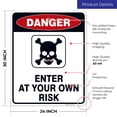 thumbnail image 3 of Enter at Your Own Risk Sign,, 3 of 8