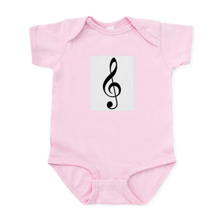 

CafePress - Trad Basic Black Treble Clef Infant Bodysuit - Baby Light Bodysuit Size Newborn - 24 Months