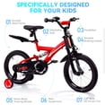 thumbnail image 4 of SUGIFT 18 Inch Kids Bike for Boys Girls Ages 6-9, Training Wheels, Handbrake and Bell, Red, 4 of 14