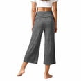 thumbnail image 6 of Oiyii Girls Summer Pants Solid Pleated Waist Wide Leg Boggy Cropped Pants, Sizes 5-14Y, 6 of 8
