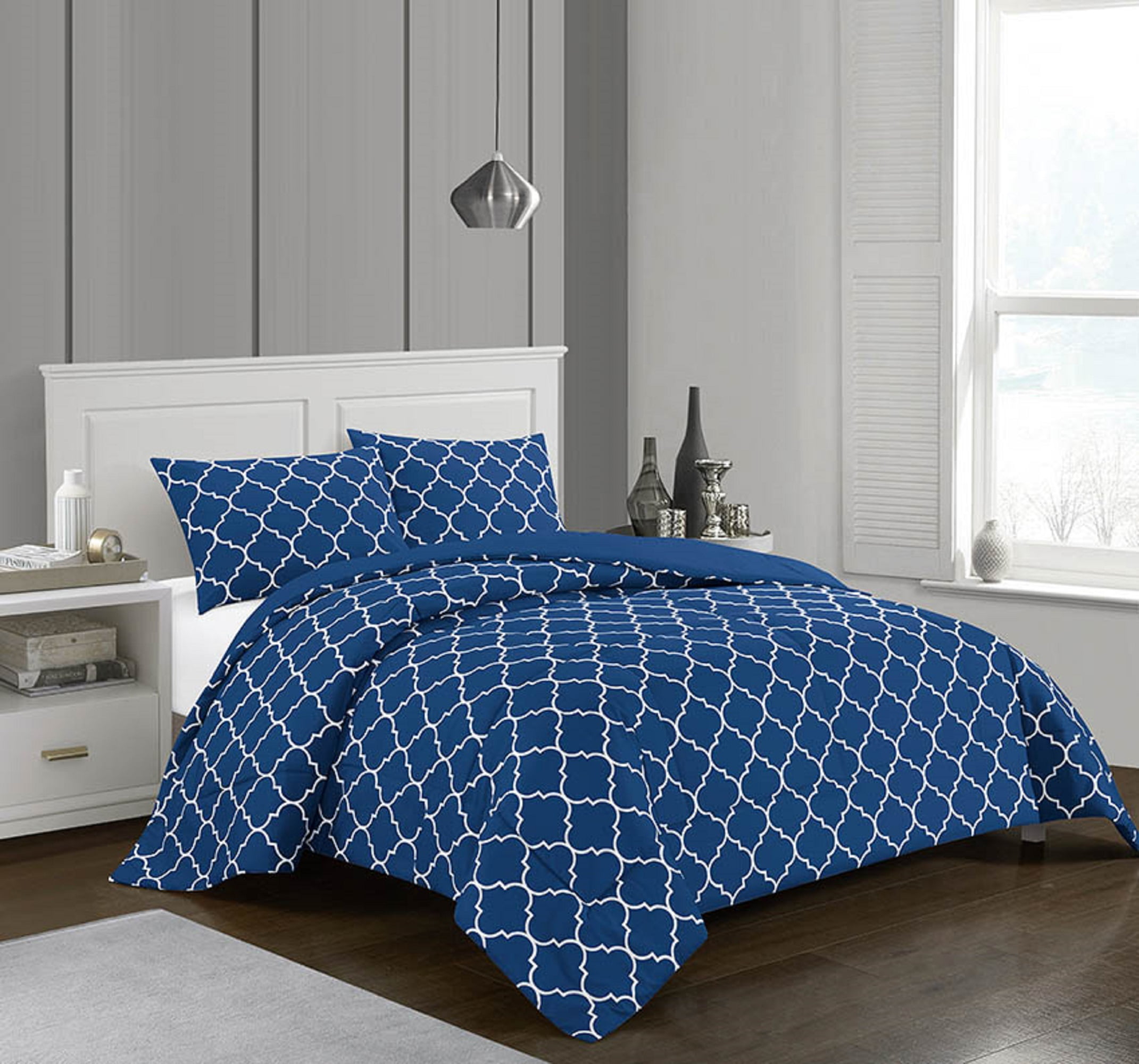 CASA Trellis 3Piece Comforter Set, Multiple Colors and Sizes