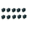 thumbnail image 4 of 10Pcs Mini Rocker Switch 2 Pin On-Off Spst 125Vac/6A 250Vac/3A Black, 4 of 4
