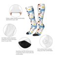 Calf Socks for Men Women, Bohemian Funny Cute Poodle Dog Knee High