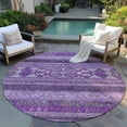 thumbnail image 6 of Addison Rugs Chantille Indoor/Outdoor Transitional Southwest Purple Washable Round Rug, 8' x 8', 6 of 6