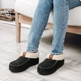thumbnail image 5 of VeraCosy Women's Wool Felt Hi-Top Memory Foam Moccasin Slippers with Comfort Fleece Lining, 5 of 7