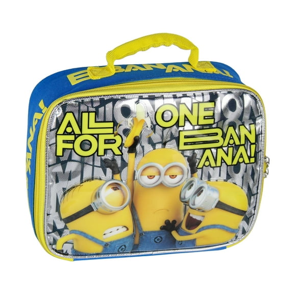Despicable Me Minions Lunch Box One Banana Insulated Kids Lunch Bag Tote For Hot And Cold Food, Drinks, And Snacks 10"