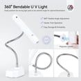 thumbnail image 5 of U V Light for Nails–9W Wireless Rechargeable Handheld U V Lamp With Bendable Magnetic Stand & 2500mAh Sixfold Capacity Battery LED Nail Lamp Portable Mini Nail Dryer for Curing Gel Nail Art, 5 of 5