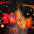 thumbnail image 3 of Portable With LED Light DIY Mid-Autumn Lantern Handmade Good Luck Koi Carp Fish Lantern Glowing Blessings Festival Decor, 3 of 6