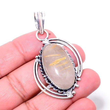 Sodalite - Minas Gerais Gemstone 925 Sterling Silver Pendant 2.34" P146