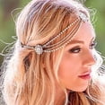 thumbnail image 1 of Chaîne de Tête en Strass Doré (Or) - Accessoire de Cheveux pour Femmes et Filles, 1 of 4