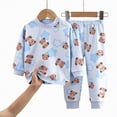 thumbnail image 5 of HCNTES Little Boy Long Sleeve Shirt & Straight Leg Pants Set All-Weather Loungewear Outfits Set Pajamas Sleepwear Pjs for Baby Kids Toddler Boy(A01-Sky Blue,6-12 Months), 5 of 5
