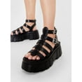 thumbnail image 3 of READYSALTED Women's Chunky Goth Platform Sandals Buckle Ankle Strap Gladiator Sandals Block Heel(Black,Size 9), 3 of 9