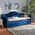 thumbnail image 4 of Wholesale Interiors Polyester Tufted Twin Daybeds with Trundle Royal Blue, 4 of 10