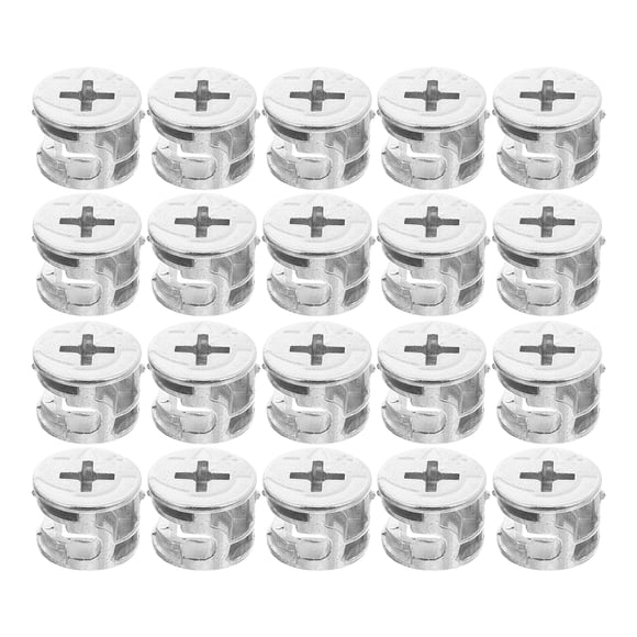 20 piezas de sujetadores de leva: conectores de leva para muebles, sujetadores de rueda excéntrica de metal, herrajes para ensamblaje de gabinetes, estanterías, mesas e instalación.
