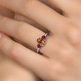 thumbnail image 4 of Gem Stone King 2.00 Ct Oval Ecstasy Mystic Topaz Red Created Ruby 925 Sterling Silver Ring, 4 of 6