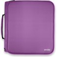 thumbnail image 1 of Carpeta con cierre Enday de 3 anillas de 2 pulgadas con capacidad para 880 hojas, color morado, 1 of 6