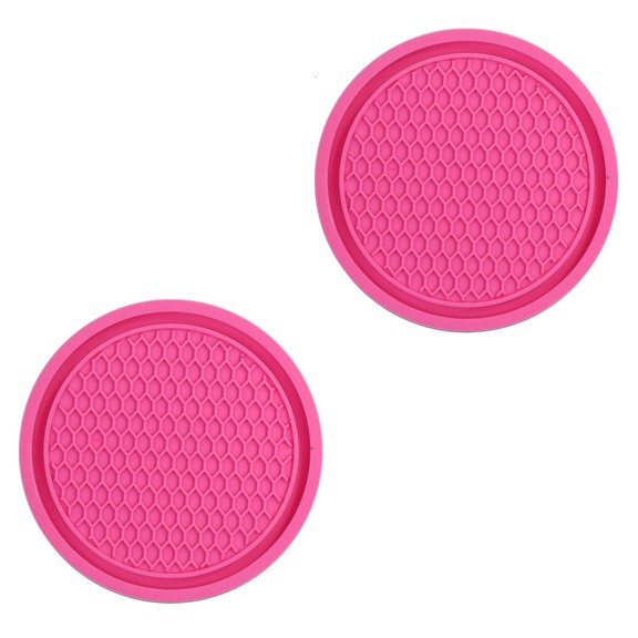 Giaone Set Of 2 Car Drink Coasters Protects Cup Holders From Scratches And Spills for Car Truck SUVs Interoir Accessories