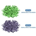 thumbnail image 3 of 1000 PCS Mini Brads, 5 x 9 mm Brass Paper Fasteners for Crafts, Green/Purple, 3 of 7