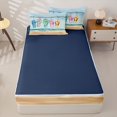 thumbnail image 4 of Erosebridal Summer Beach Flip Flop Sandal Zipper Queen Comforter Set with Fitted Sheet and 2 Pillowcases,Coastal Wave Seaside Shell Zipper Bedding Set For Girls,Navy Blue Reversible,4-Piece, 4 of 7