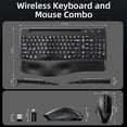 thumbnail image 5 of GEAK Wireless Keyboard and Mouse, 2.4G Ergonomic Keyboard and Mouse Comb with Wrist Rest, Wave Keys With Phone Holder, 5 of 9