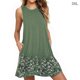 thumbnail image 5 of Jumpingount Vestido Cuello Hasta La Rodilla Vestido Mujer Estampado Ropa Vestidos Verde 3XL, 5 of 6