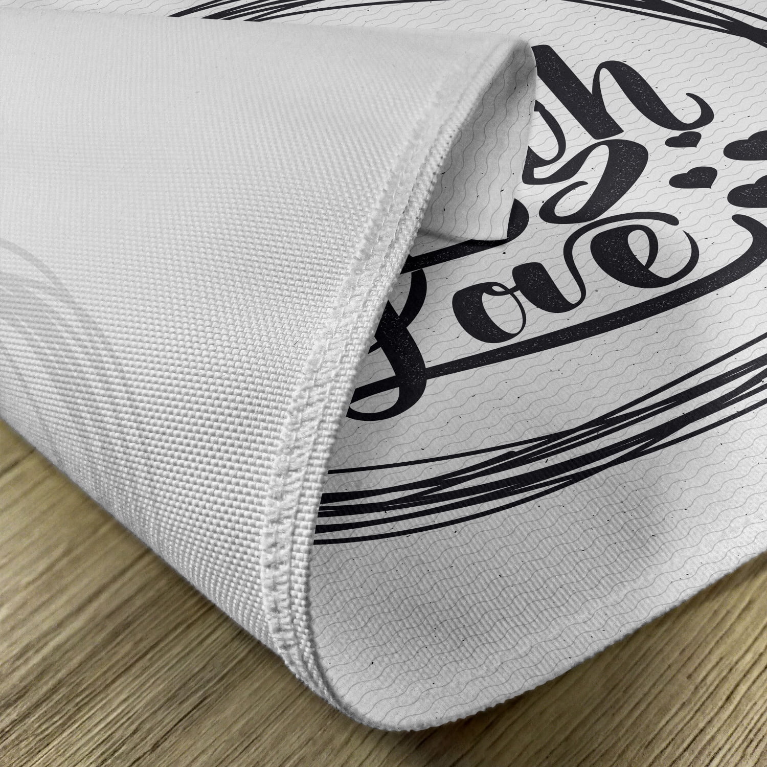 Ambesonne Live Laugh Love Place Mats Set of 4, Simplistic Inspir 並行輸入品 : Ambesonne Live Laugh Love Place Mats Set of 4