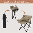 thumbnail image 3 of Andeworld Oversized Cotton Camping Chair,Floding Camp Lounge Chairs for Adluts,Heavy-Duty to 330Lbs,Khaki, 3 of 8