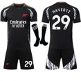 thumbnail image 1 of 2024-2025 Arsenal away kids adult black football shirt kit with socks no.29 HAVERTZ No.29 HAVERTZ, 1 of 2