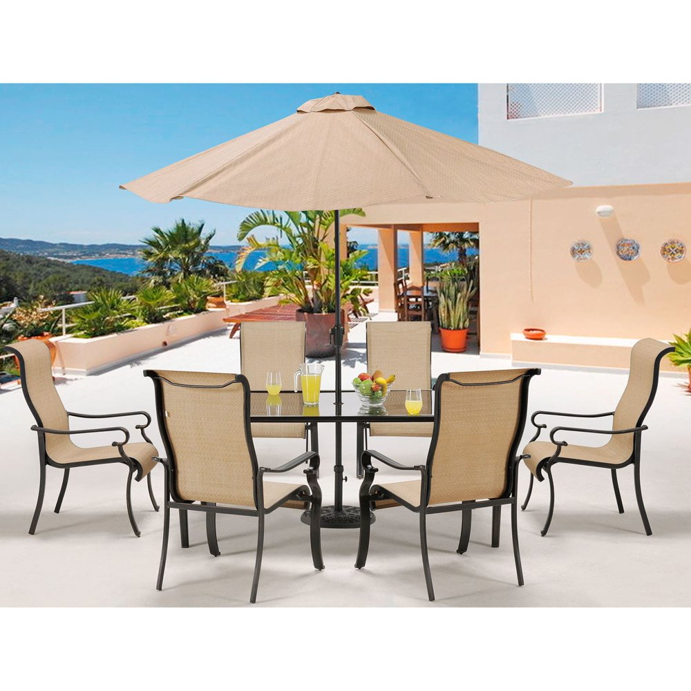 Cambridge Outdoor Hammond 7Piece Outdoor Dining Set with GlassTop