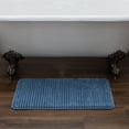 Mainstays Performance Quick Dry Memory Foam Bath Mat, Washed Indigo, 20