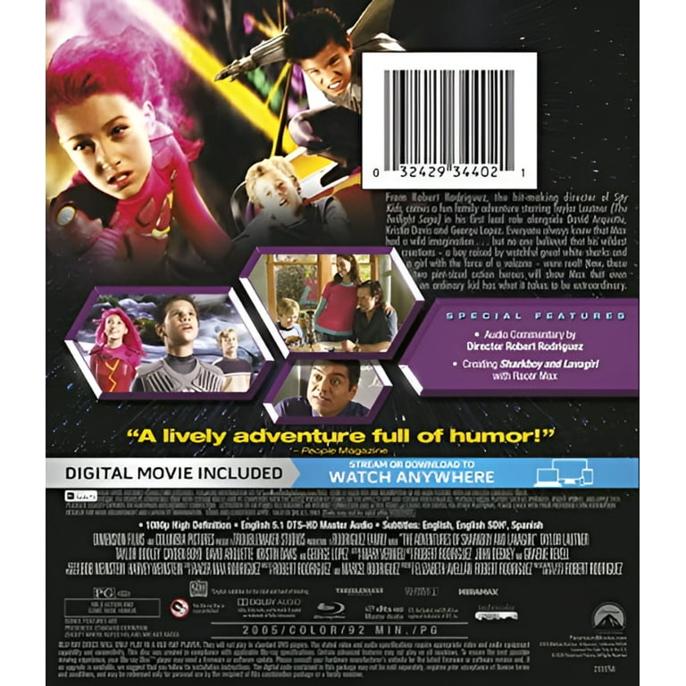 The Adventures of Sharkboy and Lavagirl Blu ray Digital Walmart