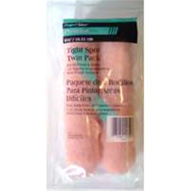 Linzer RC153-2 Paint Roller Cover, All Paints, Stains Paint, 3/8 in Thick Nap, Polyester Cover, Pink