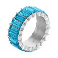 thumbnail image 1 of Anillo de cristal de circón 3A para mujer, sortija de lujo Multicolor, a la moda, para fiesta de graduación, regalo, joyería llamativa, salida de fábrica, nuevo, 1 of 4