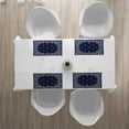 thumbnail image 3 of Ambesonne Paisley Place Mats Set of 4, Middle Eastern Influences, Standard Size, Dark Blue White, 3 of 4