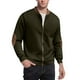 thumbnail image 4 of pstuiky camisas de manga larga para hombre, Camisa de hombre de color liso con cuello alto y manga larga con cremallera informal Tops de talla grande para hombre xxl, 4 of 4