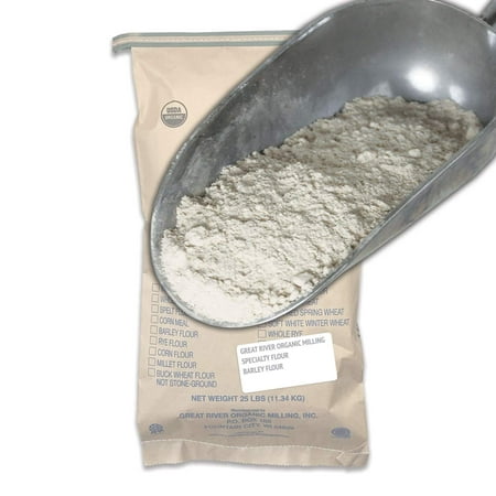 Great River Organic Milling, Specialty Flour, Barley Flour, Stone Ground, Organic, 25-pounds (Pack of 1) -  Great River Milling